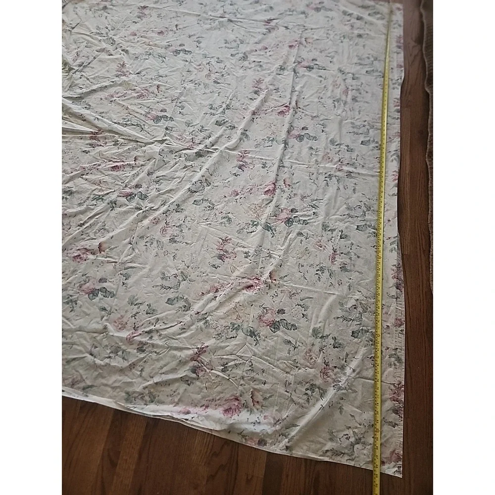 Vtg Ralph Lauren Francesca Tea Stain Floral 77x88in /California King Fitted READ